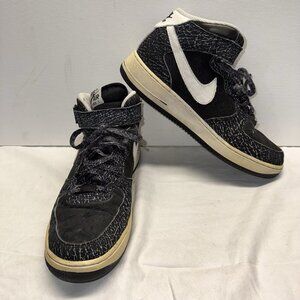MENS NIKE AIR FORCE 1 MID '07 BLACK/WHITE 315123-022 SIZE 10